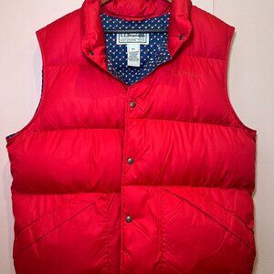Red, XL, Unisex Fit, L.L. Bean Trail Model Down Vest '82